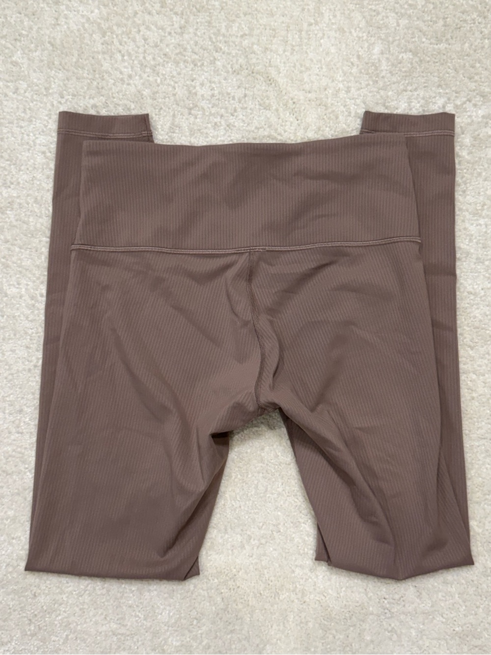 Lululemon Wunder Train High Rise Ribbed Leggings 28" Taupetastic Size 8 - Picture 4 of 11